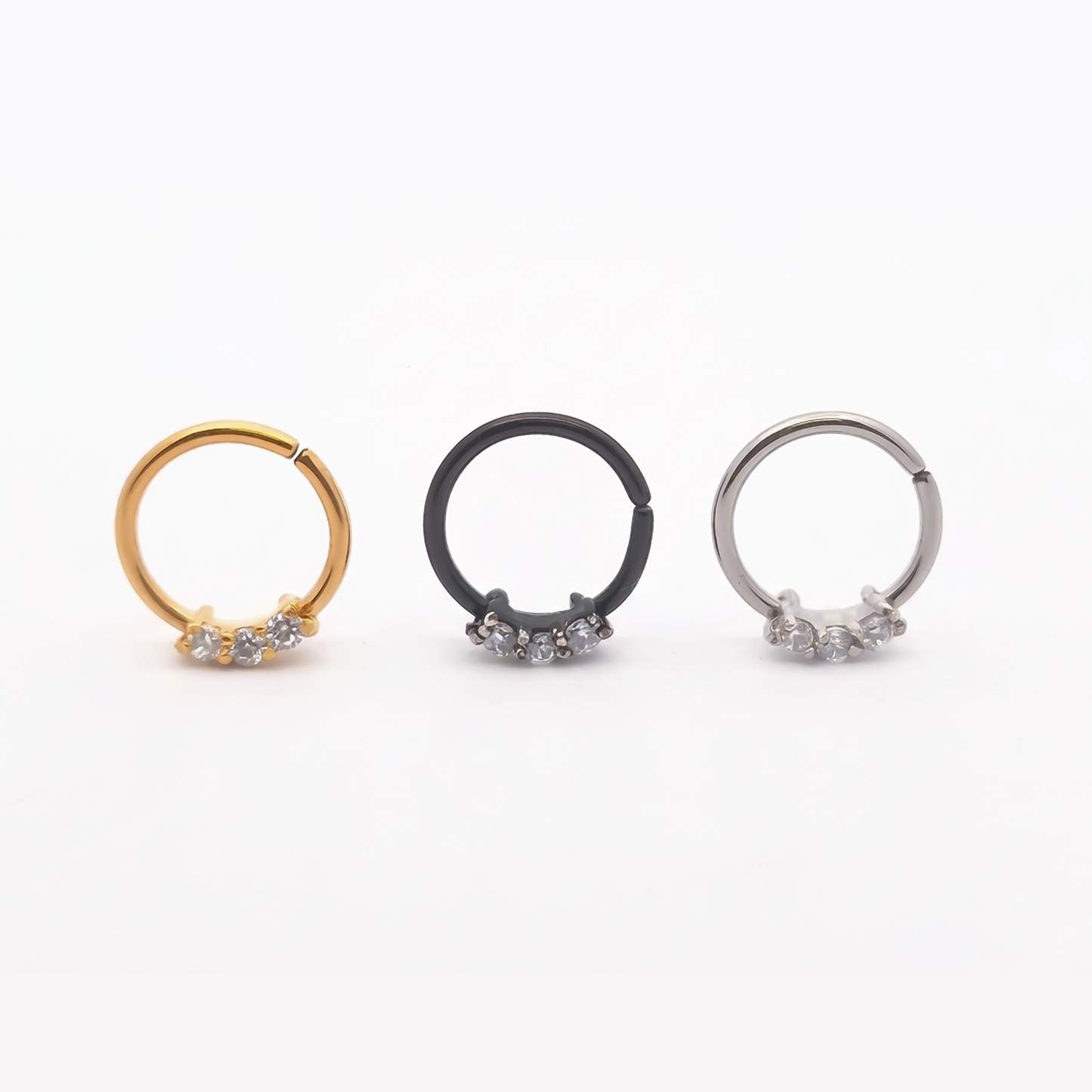 3 Claw-Set Crystal Bendable Ring 16g