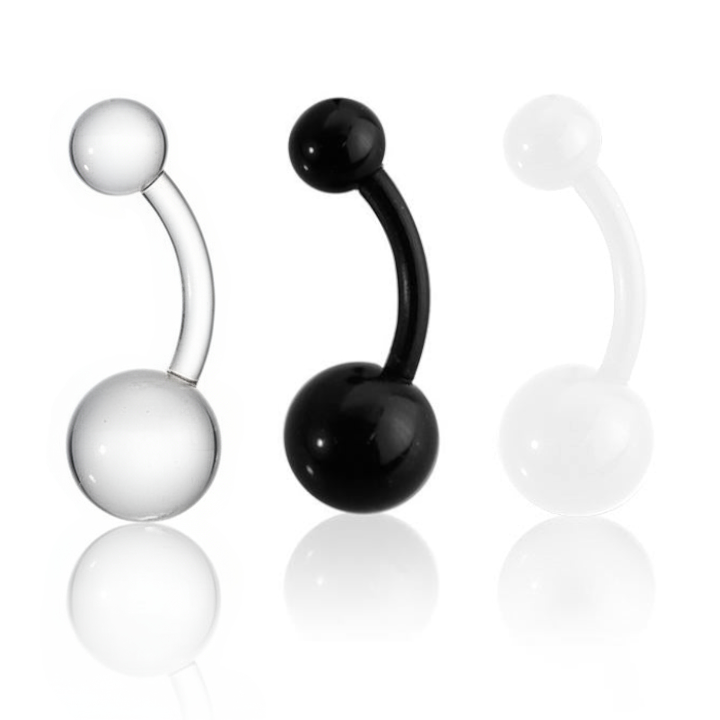 Bio-Plast Flexible Pregnancy Belly Ring 16g - 14g