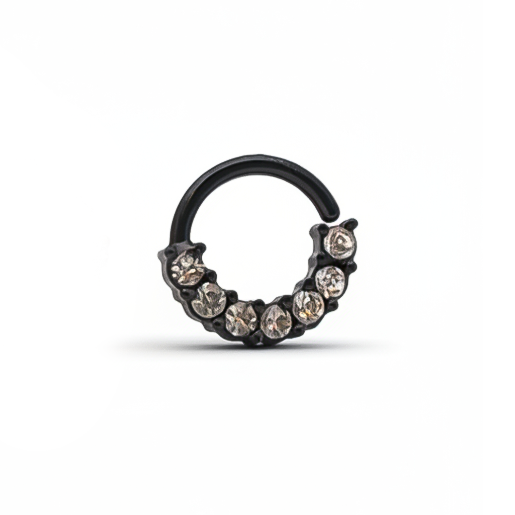 7 Claw-Set Crystal Bendable Ring 16g