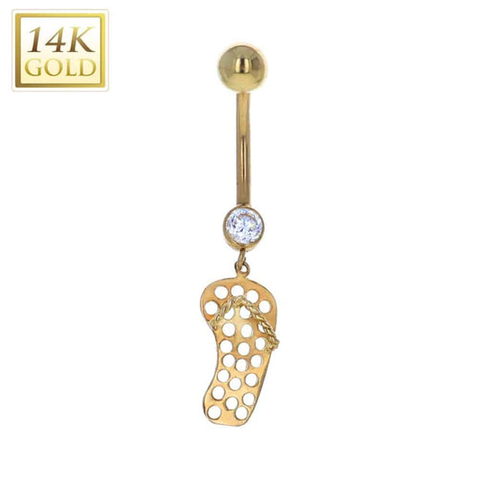14-karat-gold-navel-belly-curved-barbell-dangle-tassel-flip-flop-sandle