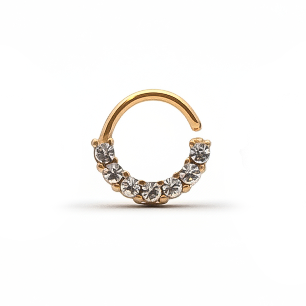 7 Claw-Set Crystal Bendable Ring 16g