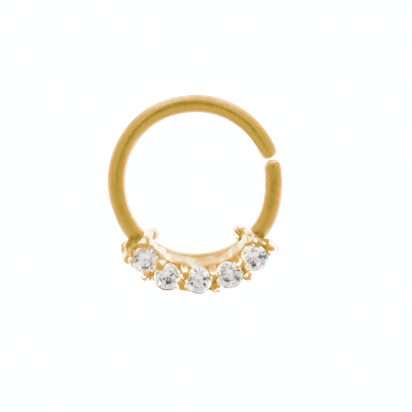 5 Claw-Set Crystal Bendable Ring 16g