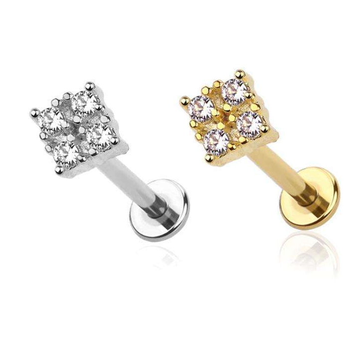 Claw-Set 4 Crystal Square Flat Back 16g