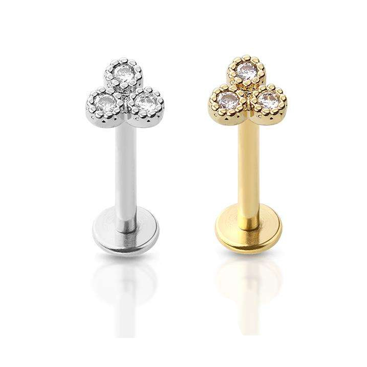 Bezel-Set Crystal Triad Flat Back 16g