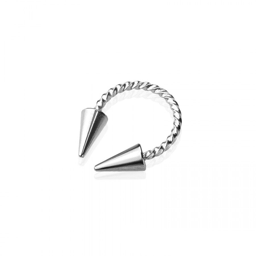 Premium PVD Braided Spike Circular Barbell 16g