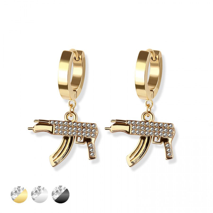 Gun Dangle Cuff Earrings