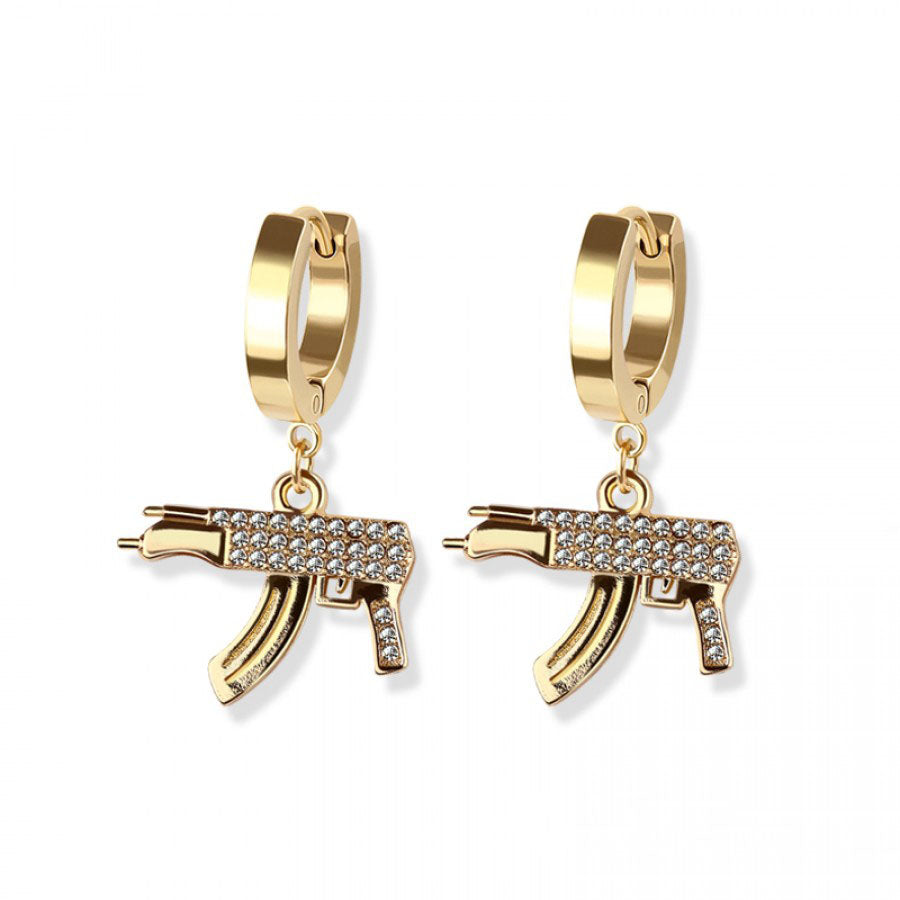 Gun Dangle Cuff Earrings