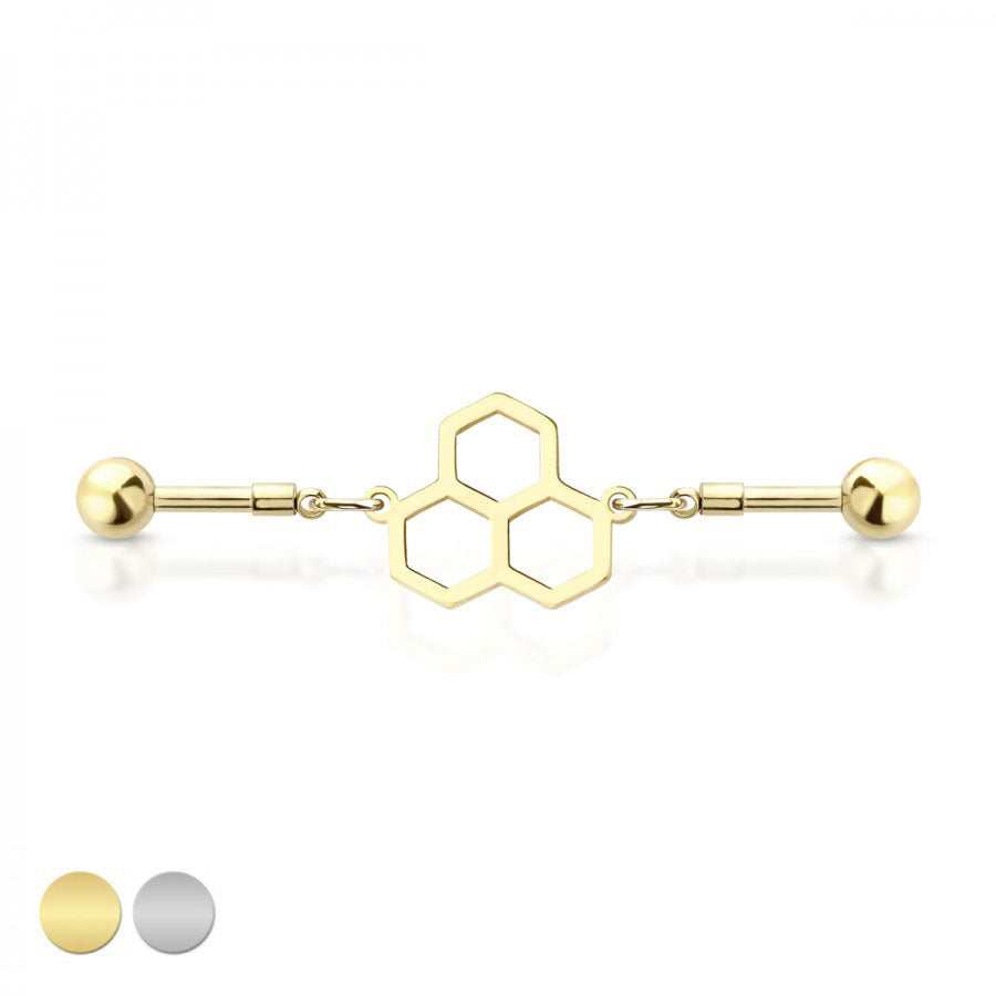 Honey Hive Industrial Barbell 14g
