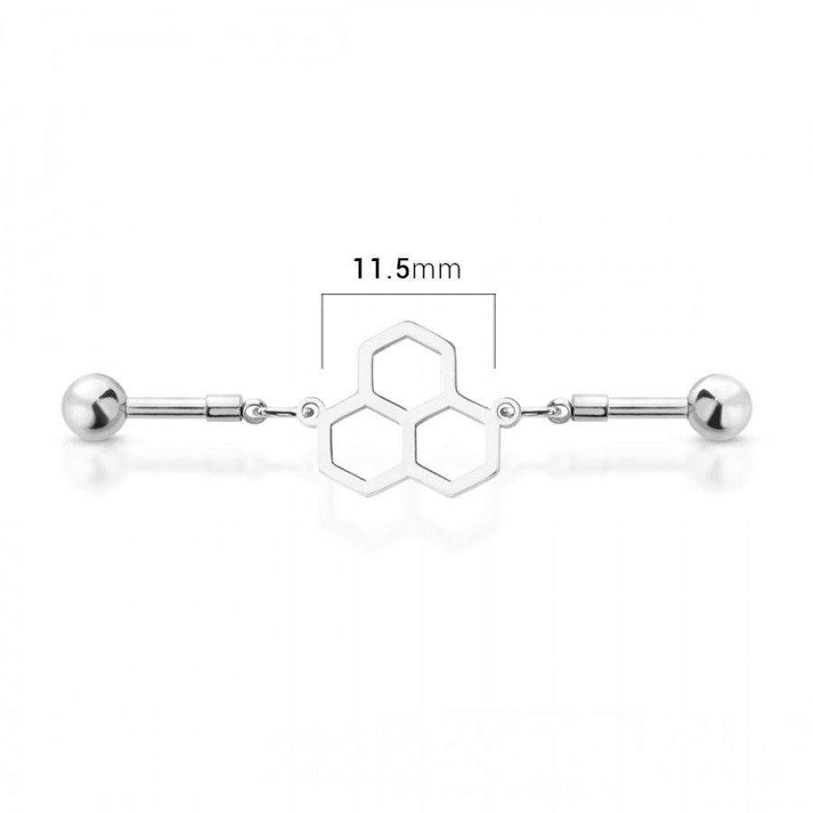 Honey Hive Industrial Barbell 14g