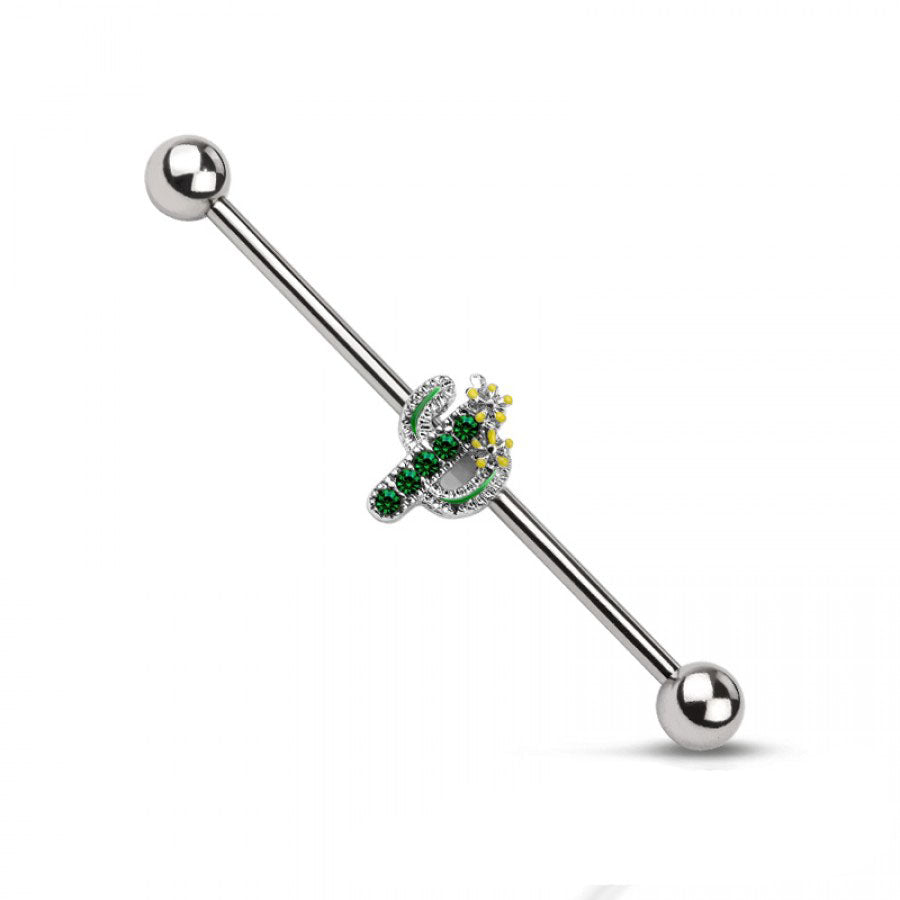Blooming Cactus Industrial Barbell 14g