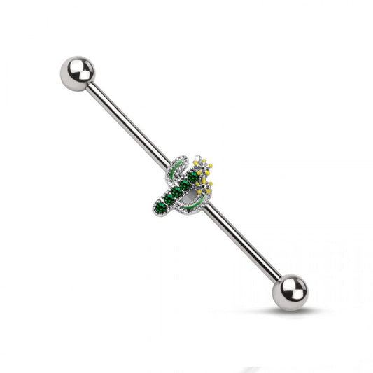 Blooming Cactus Industrial Barbell 14g