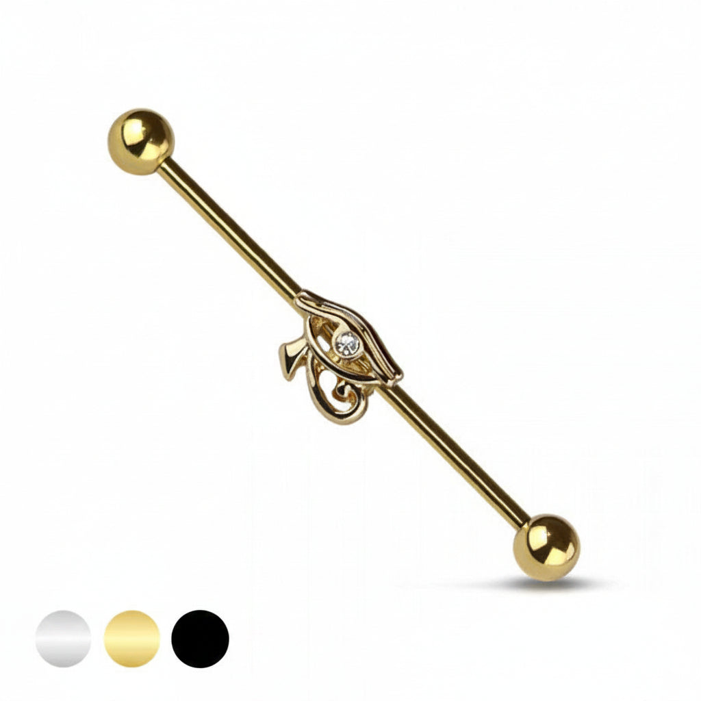 Eye of Horus Industrial Barbell 14g