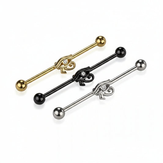 Eye of Horus Industrial Barbell 14g