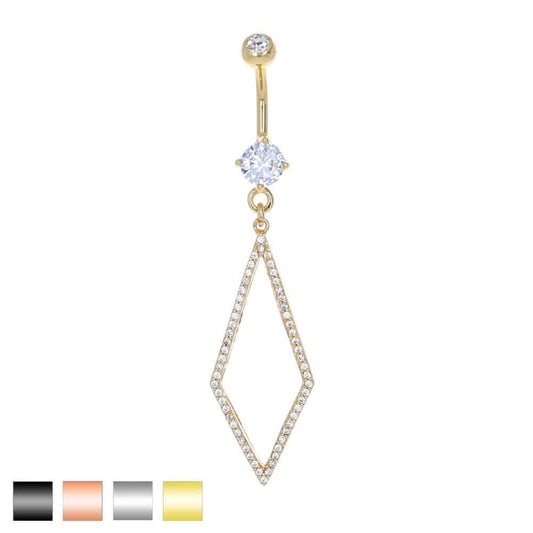 navel-belly-curved-barbell-dangle-tassel-surgical-steel-ion-plated-rose-gold-blackline-diamond-outline-jewelled-title