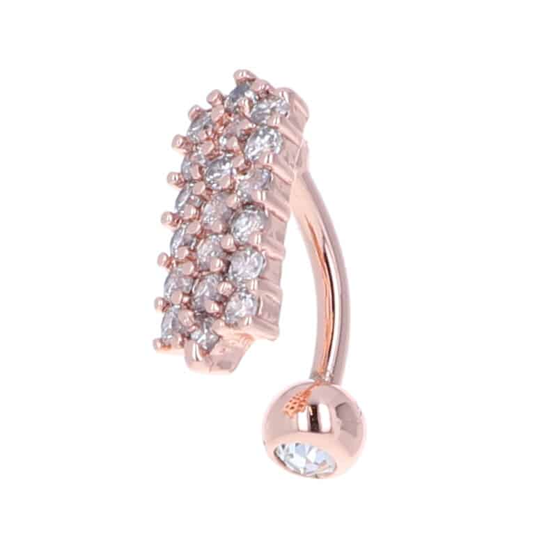 navel-belly-curved-barbell-inverted-top-hanging-surgical-steel-rose-gold-plated-titanium-multi-claw-set-jewels-shield-rgd