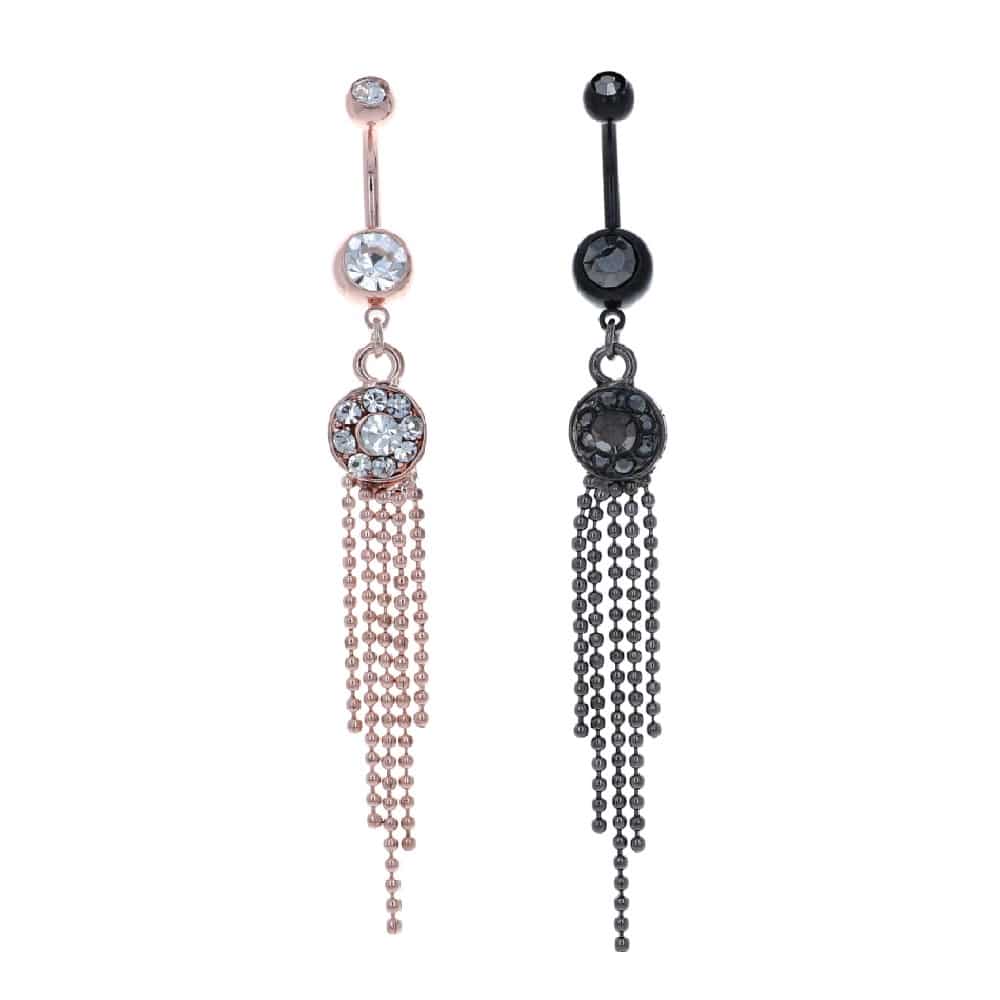 navel-belly-stud-curved-barbell-dangle-tassel-surgical-steel-rose-gold-plated-titanium-blackline-cluster-tassel-title2