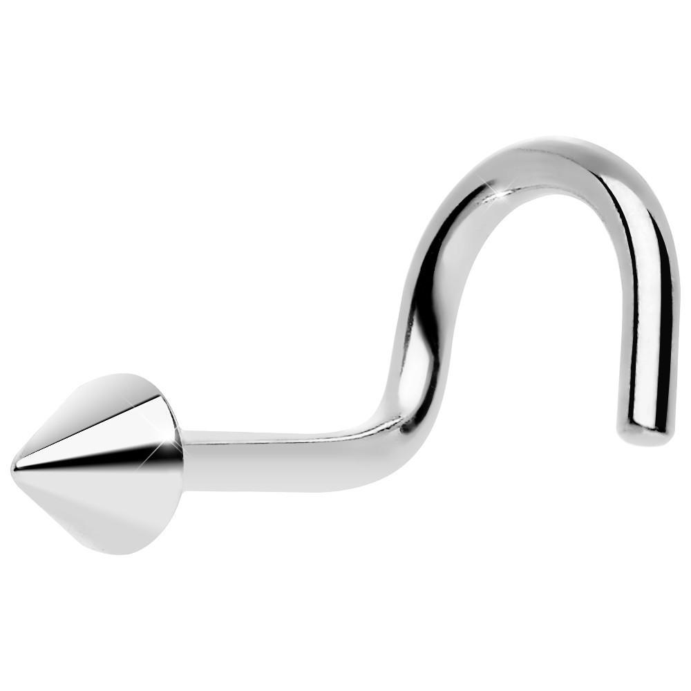 nose-nostril-screw-cork-stud-spike-cone-surgical-steel-18g