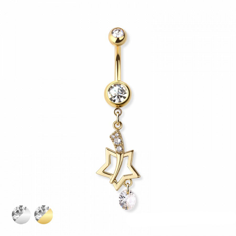 Celestial Comet Navel Dangle 14g