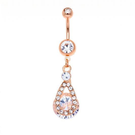 Crystal Backdrop Belly Dangle 14g