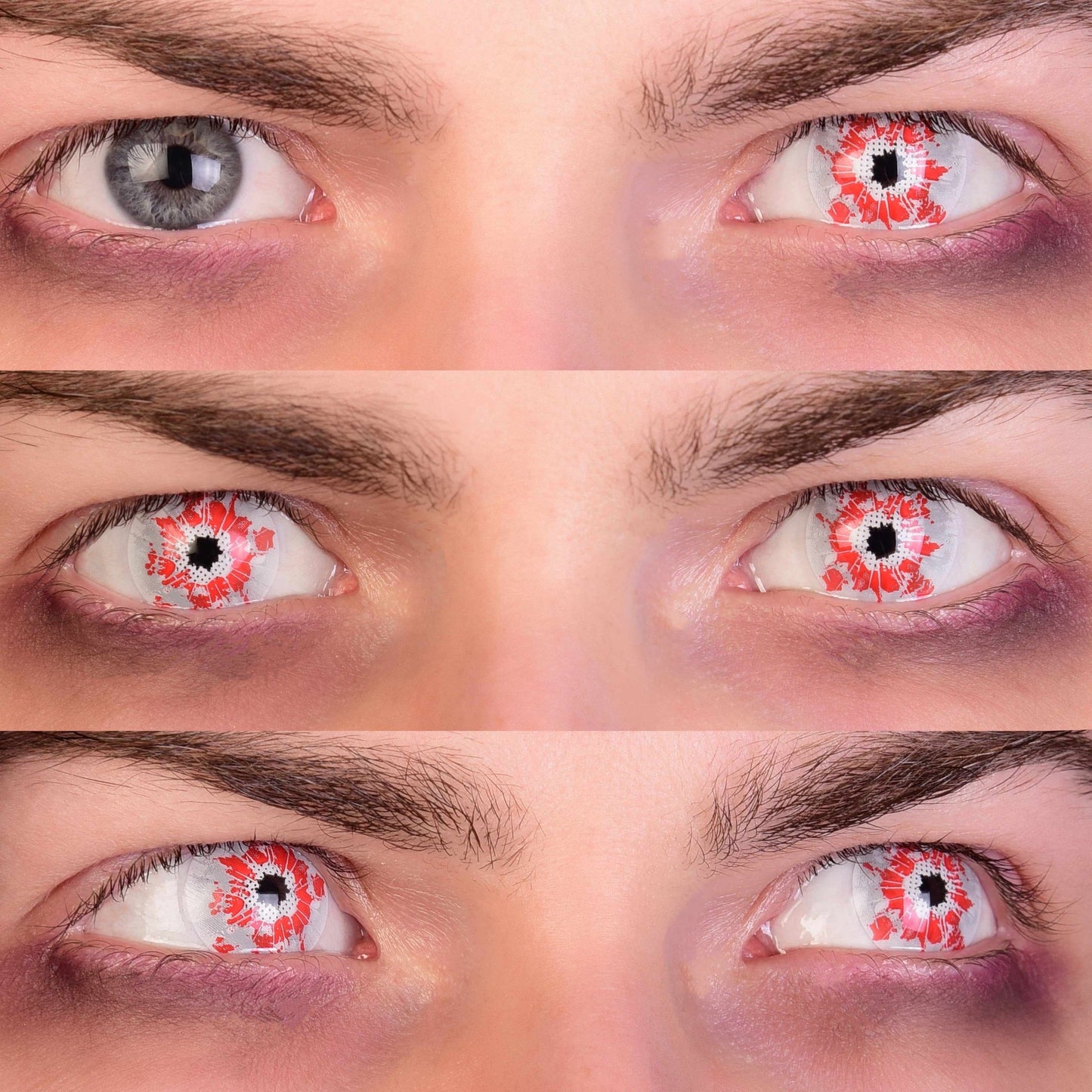 Shatter Red and Black - Primal Contact Lenses