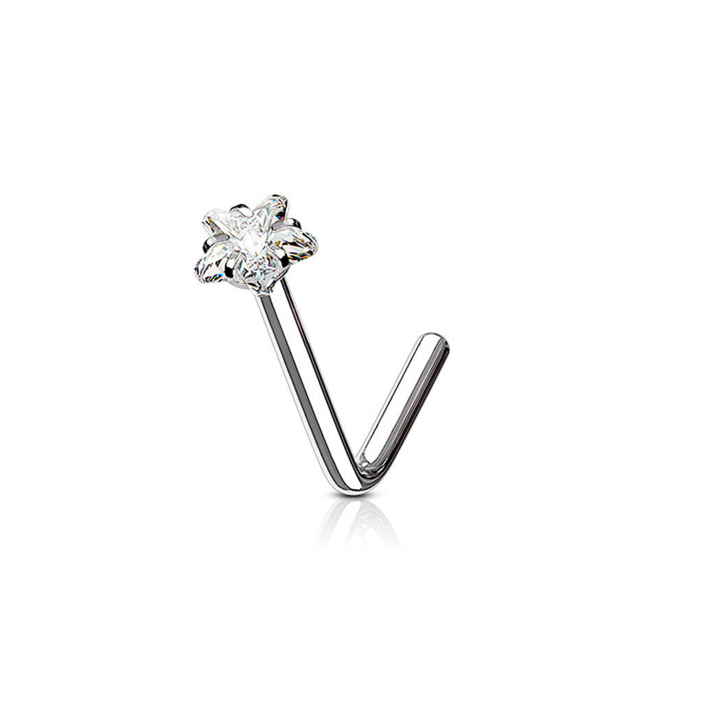 Premium Star Claw-Set Crystal Nose Pin 18g