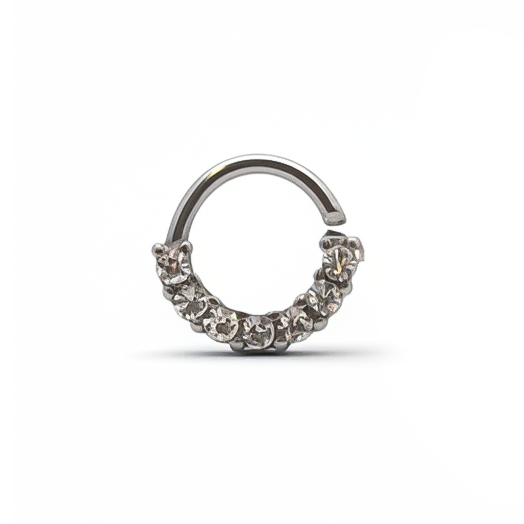 7 Claw-Set Crystal Bendable Ring 16g