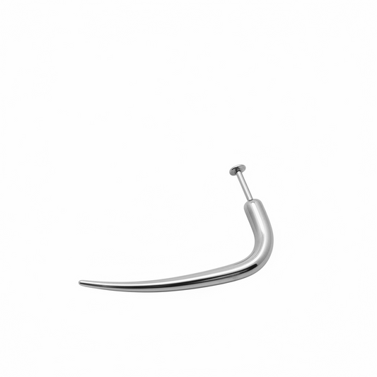 Surgical Steel Tribal Curved Disturbed Flat Back 14g