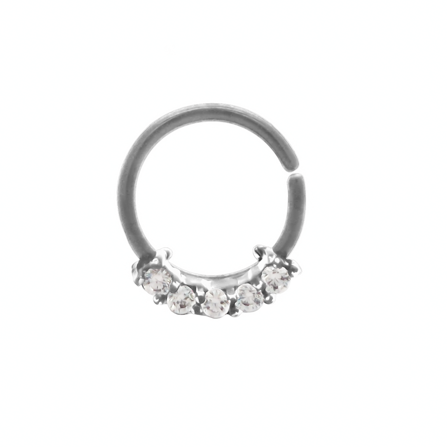 5 Claw-Set Crystal Bendable Ring 16g