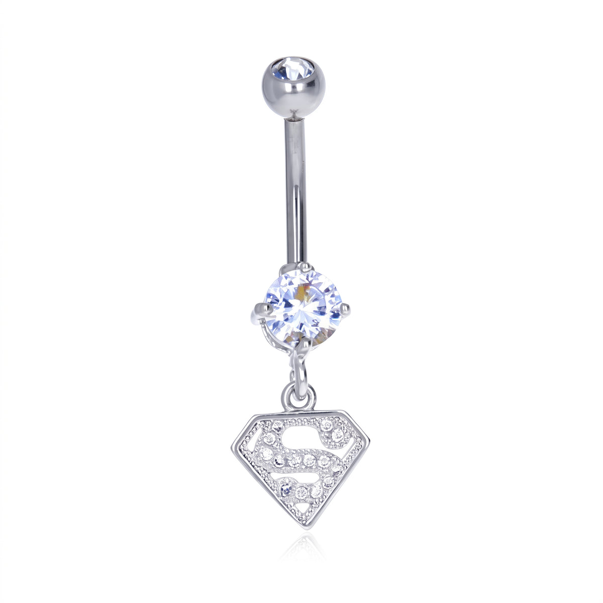Licensed Superman Belly Dangle 14g