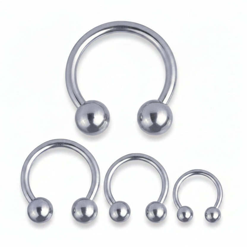 Surgical Steel Circular Barbell Externally Threaded