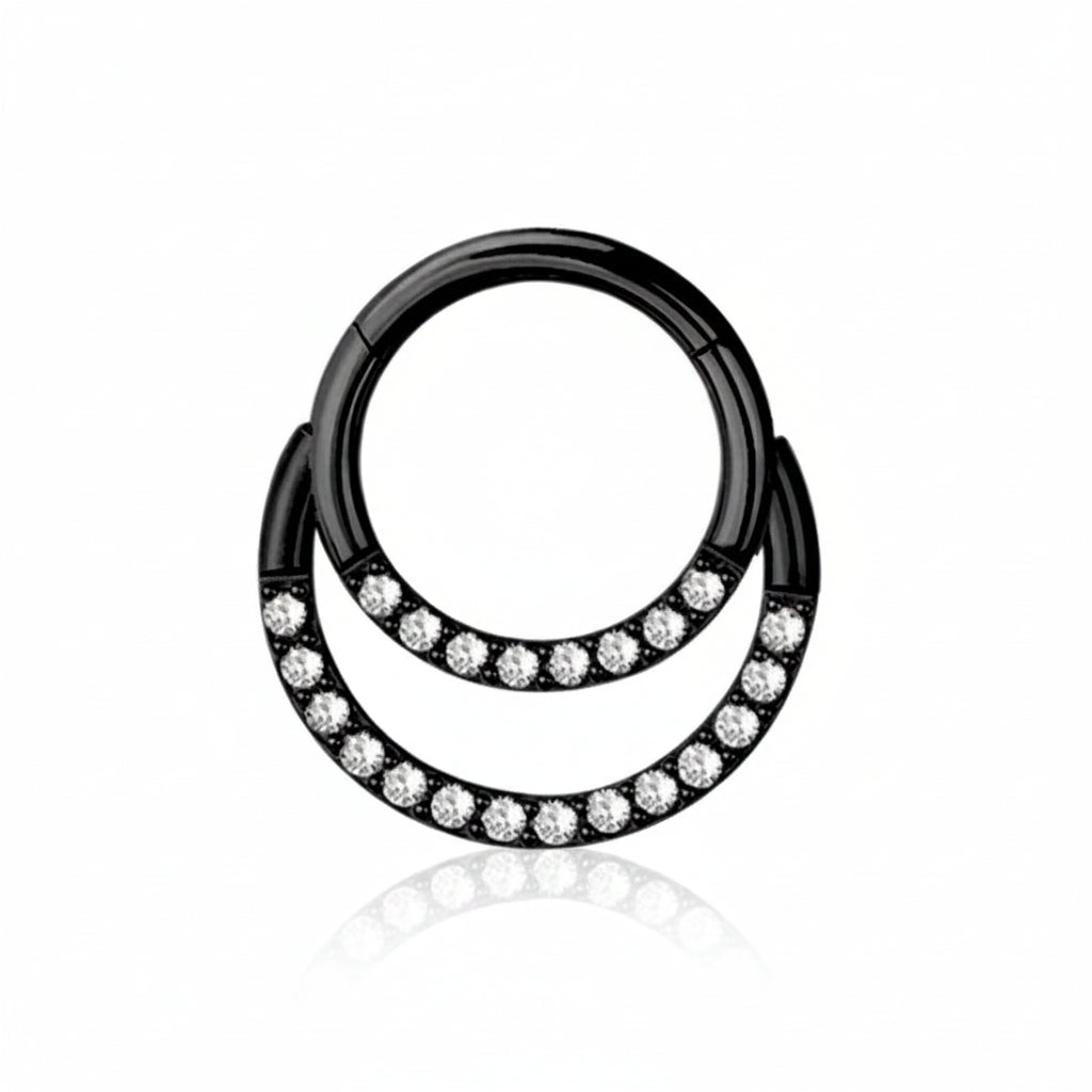 Premium Crystal Stack Segment Ring 16g