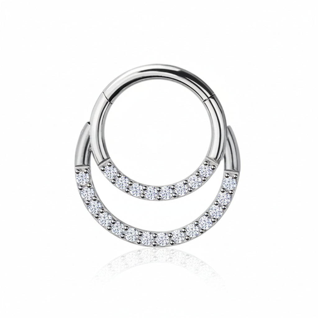 Premium Crystal Stack Segment Ring 16g